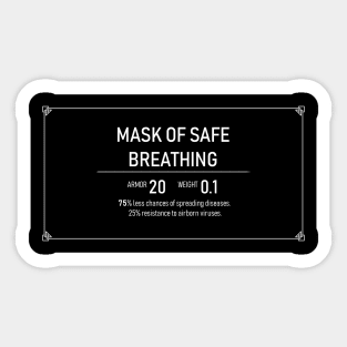 Mask of Safe Breathing Sticker